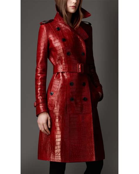 burberry red leather trench coat|burberry trench coat outlet.